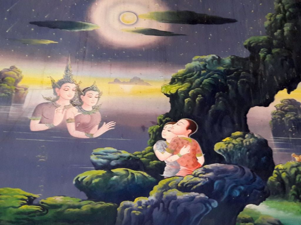 bild mit szenen aus buddhas leben