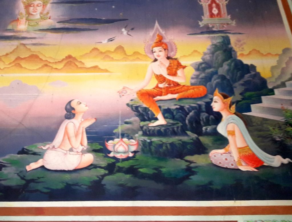 bild mit szenen aus buddhas leben