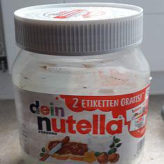 leeres Nutellaglas