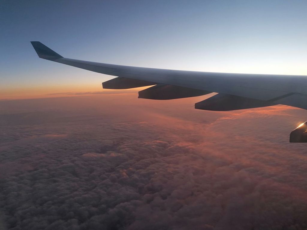 Blick aus dem Flugzeug