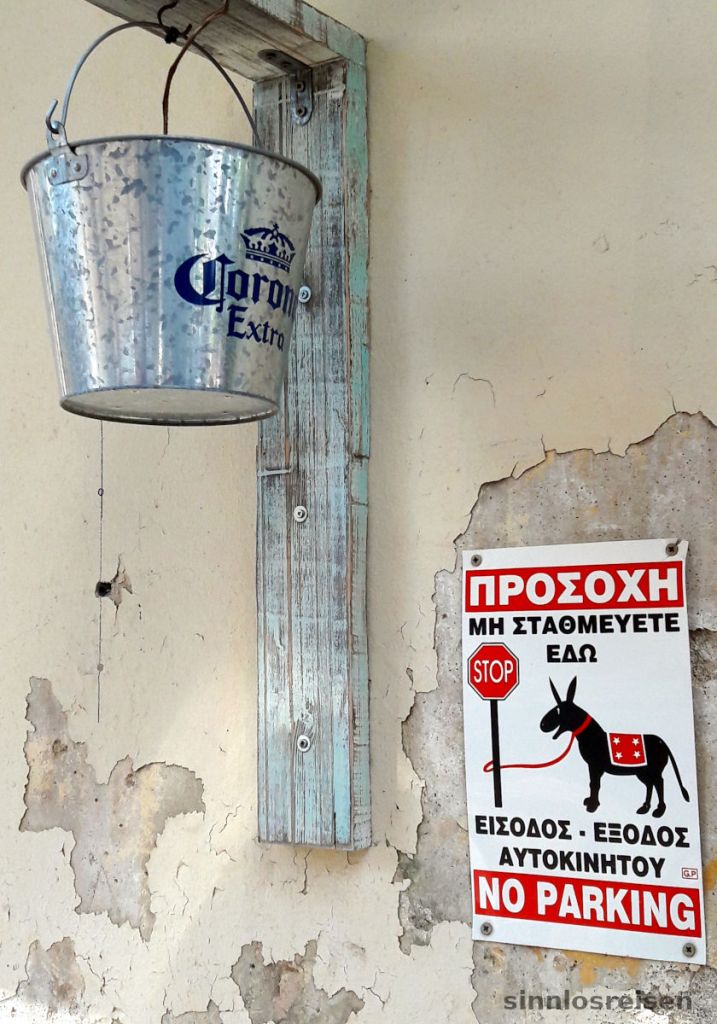 Eseltankstelle mit Eimer