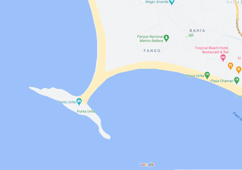 Karte des Marino Ballena NP