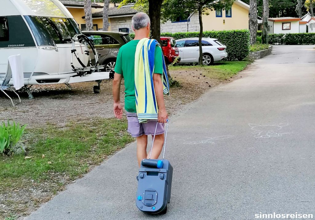 Chemo WC fährt zur Entleerung