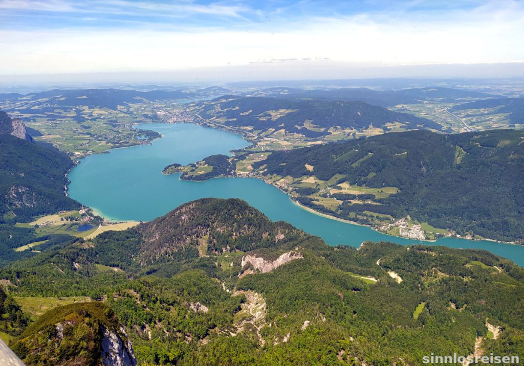 Blick auf den Mondsee von der Schafbergspitze