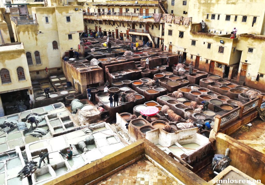 Tannerie, Ledergerberei in Fes