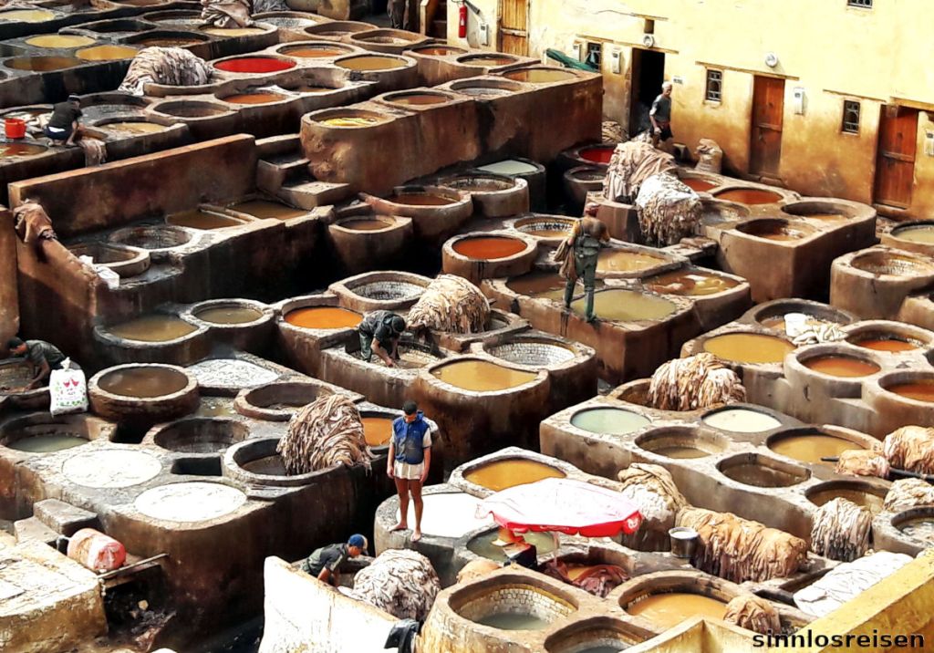 Färbebecken in der Tannerie