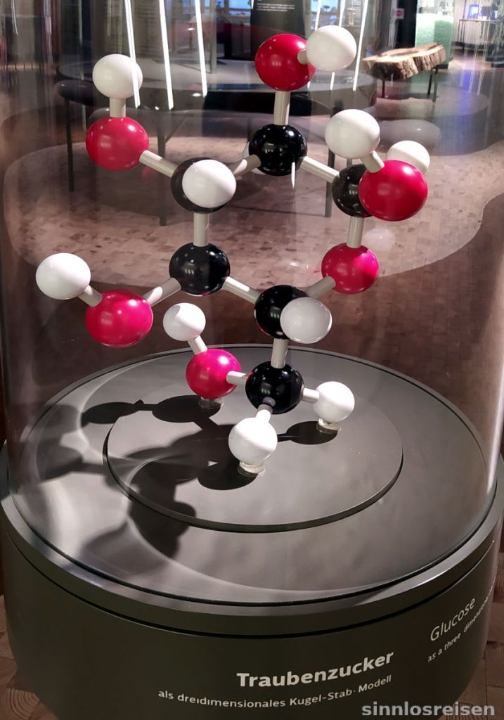 3D-Modell eines Zuckermoleküls