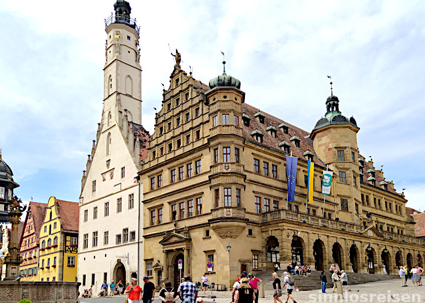 mittelalterliches Rathaus in Rothenburg