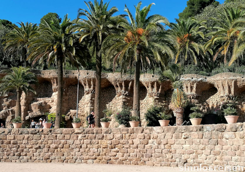 Palmengang im Park Güell