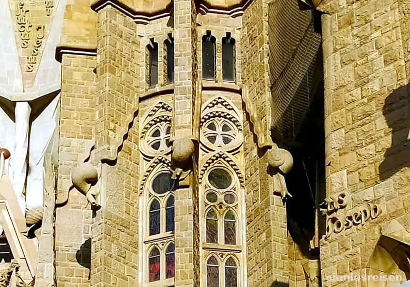 Schnecken an der Sagrada Familia