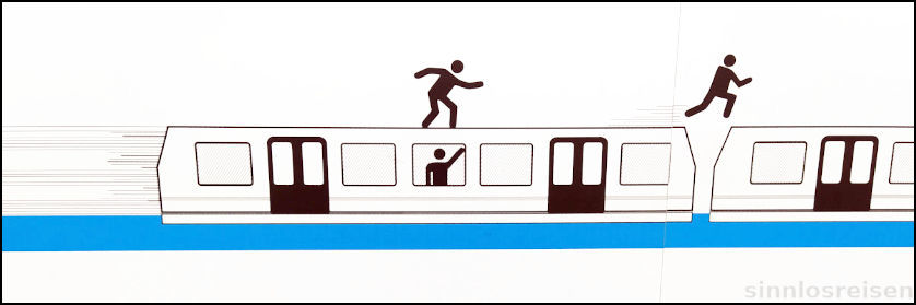 Piktogramm in Metro Barcelona