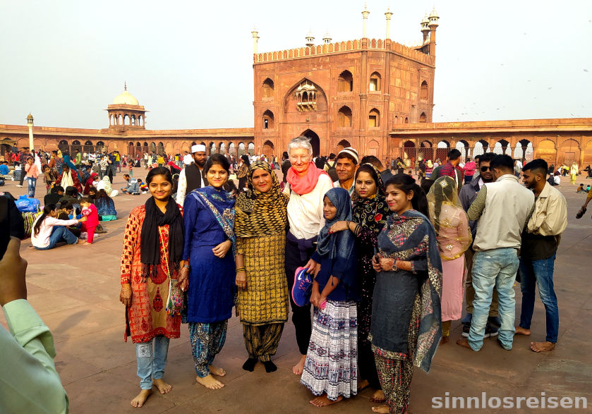 Gruppenfoto in der Jama Masjid