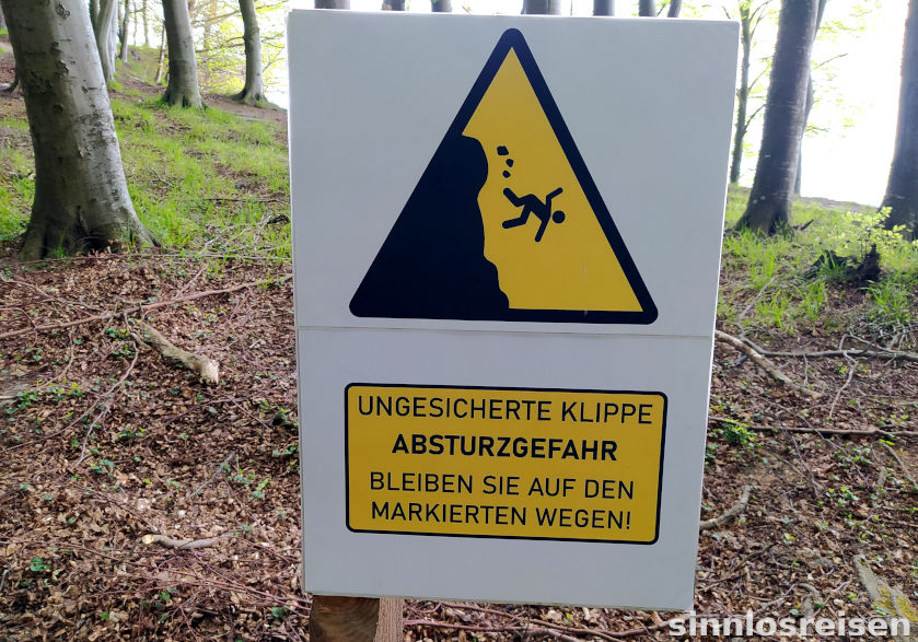 Schild Absturzgefahr