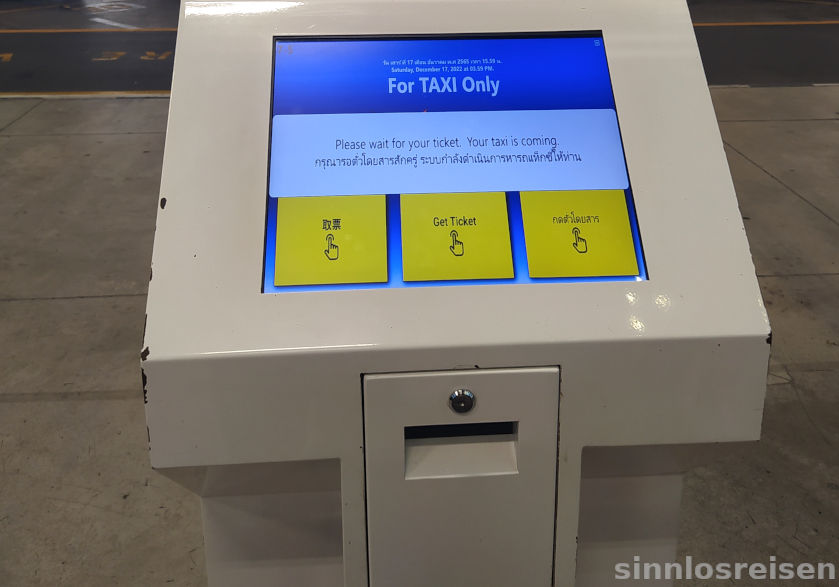 Taxiautomat in Bangkok