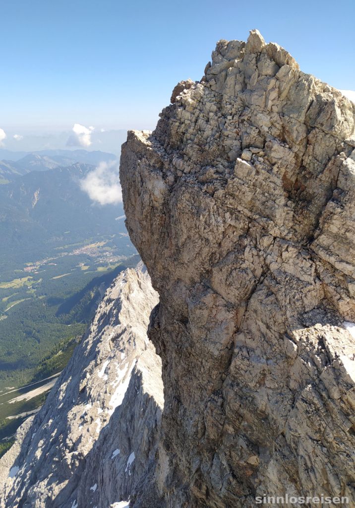 Steiler Berg auf der Zugspitze