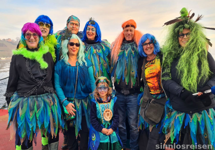 MaSambary auf der Fähre zum Fasching nach Konstanz