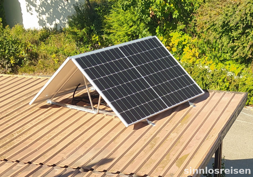 Balkonkraftwerk auf Carport
