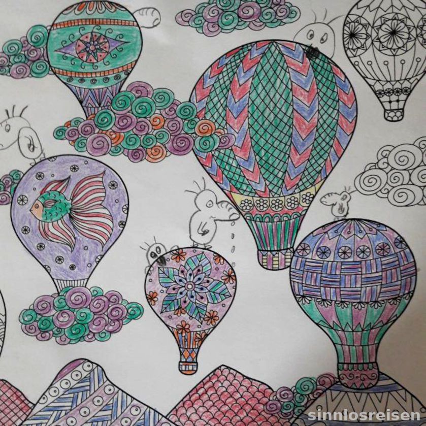 ausgemalte Ballons