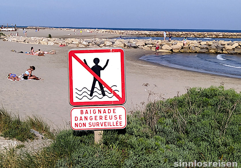 Schild Baden gefährlich