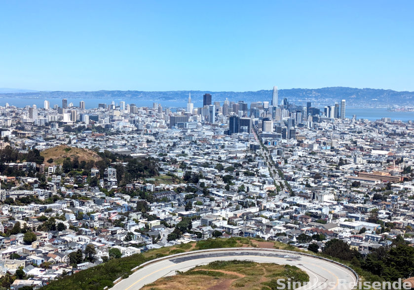 Blick auf San Francisco vom Twin Peaks