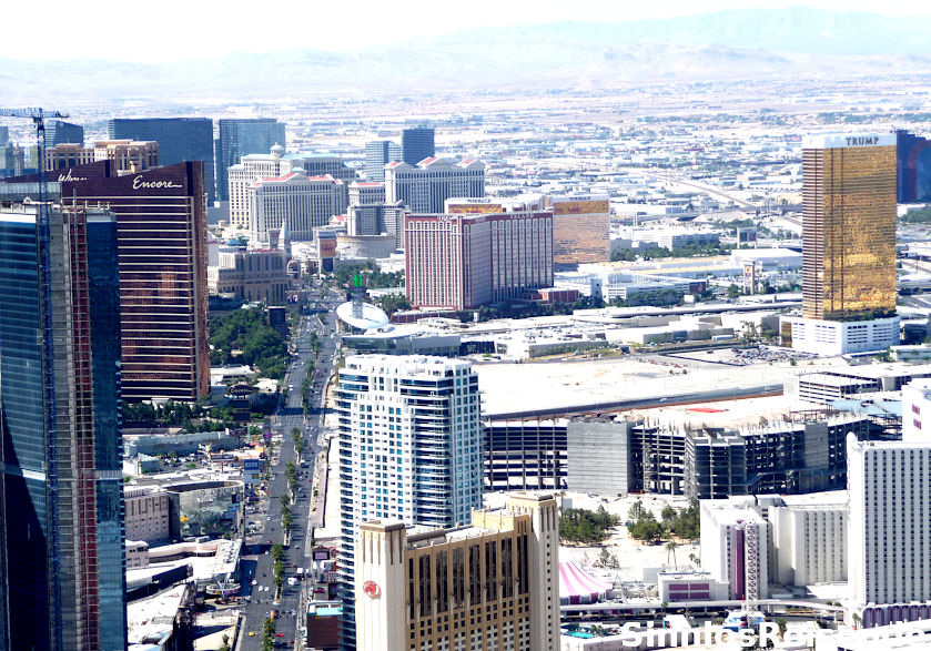 Las Vegas Strip vom Stratosphere Tower aus gesehen