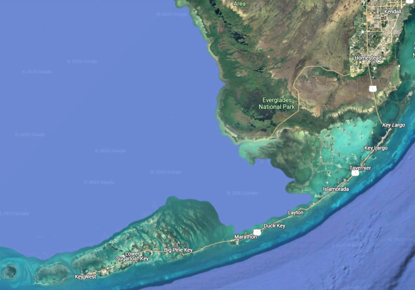 Karte von den Florida Keys
