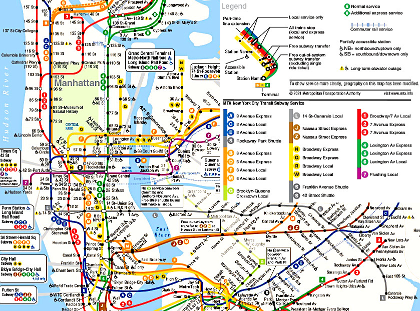 Map of MTA New York