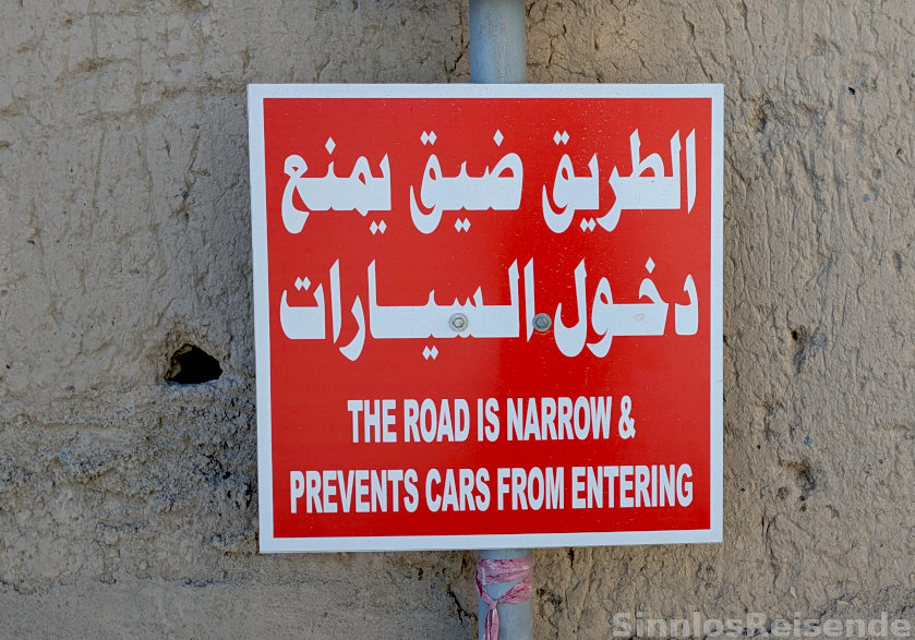 Schild enge Straßen