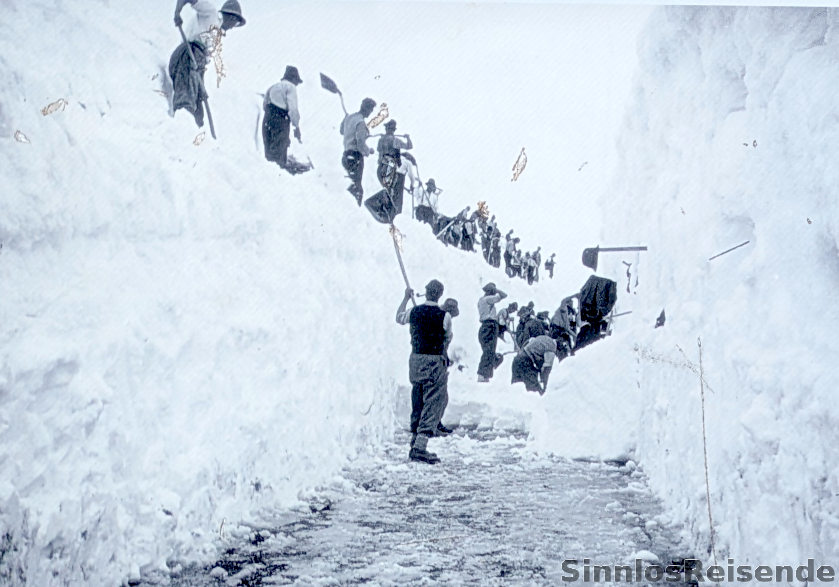 Schneeräumung vor 90 Jahren