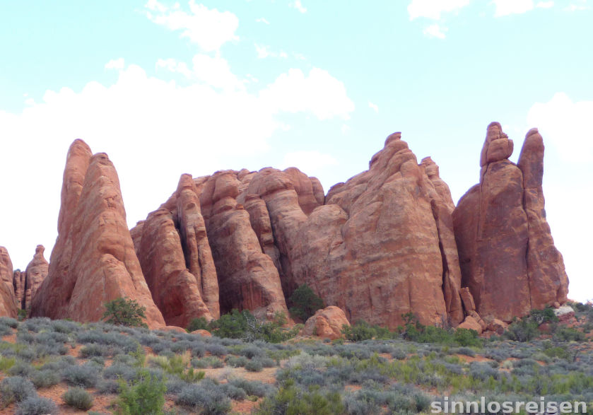 Rote Sandsteinfelsen